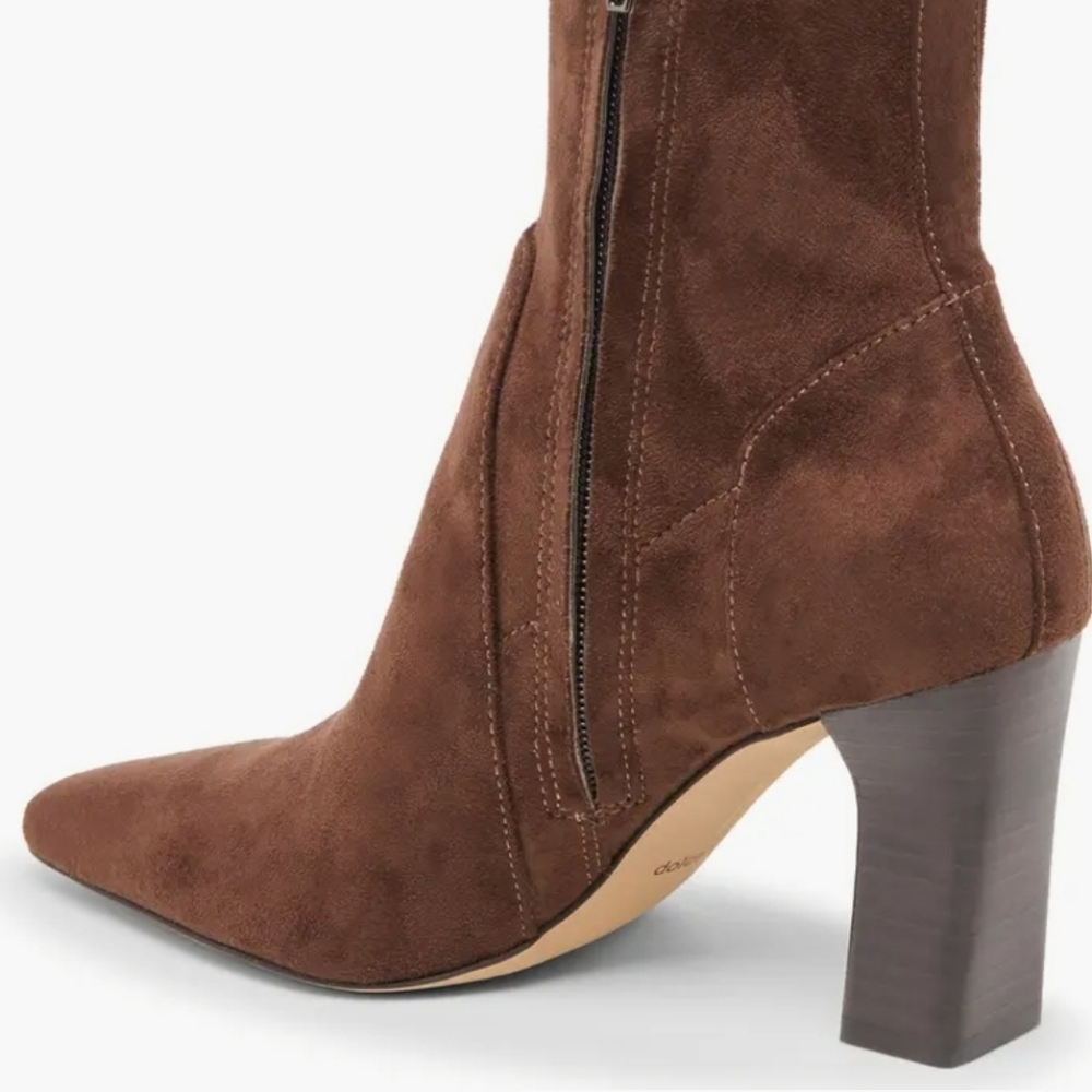 DV by Dolce Vita Brown Suede Ankle Booties